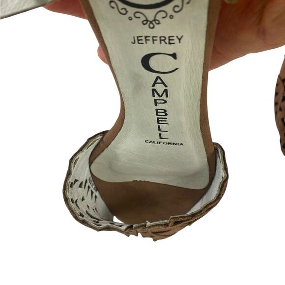 Jeffrey Campbell Tan Flats with Intricate Cutout Design - Picture 4 of 9
